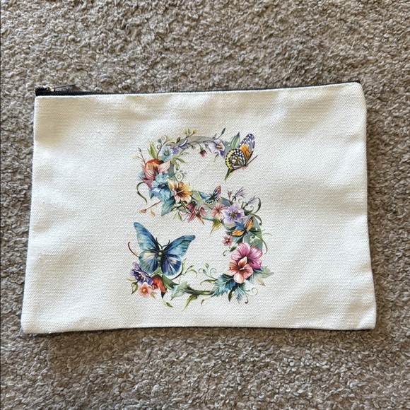 SHEIN Handbags - Floral Butterfly Canvas Pouch